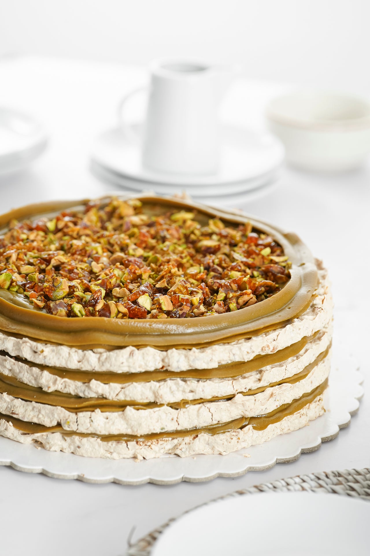 Turrón de pistacho y frambuesas