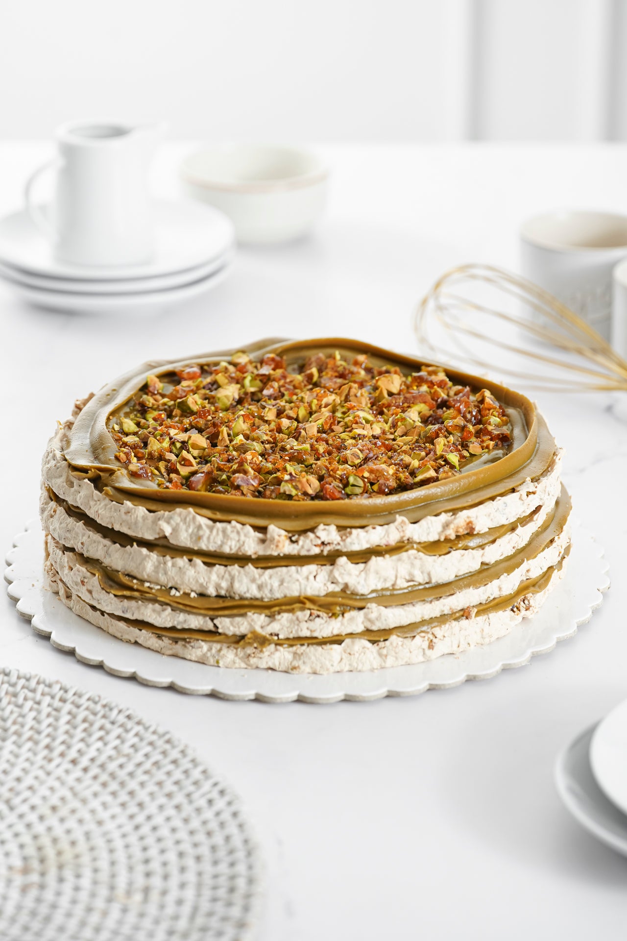 Turrón de pistacho y frambuesas