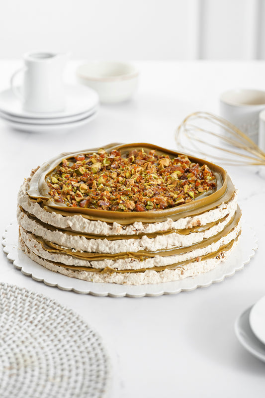 Turrón de pistacho y frambuesas
