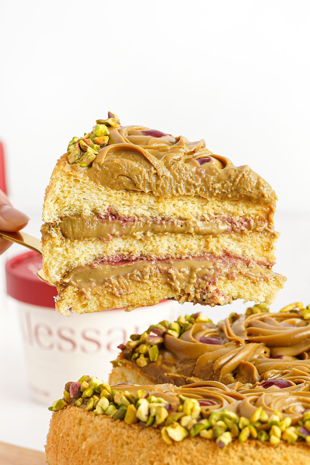 Soft cake de pistacho y frambuesa