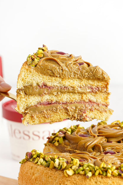 Soft cake de pistacho y frambuesa