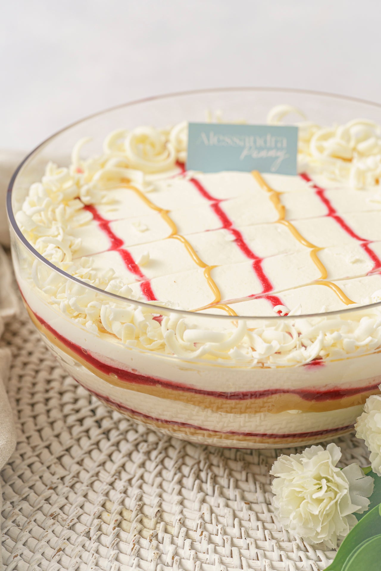 Mousse de chocolate blanco y frambuesa en Bowl