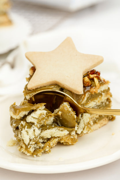 Torta alfajor pistacho navideño