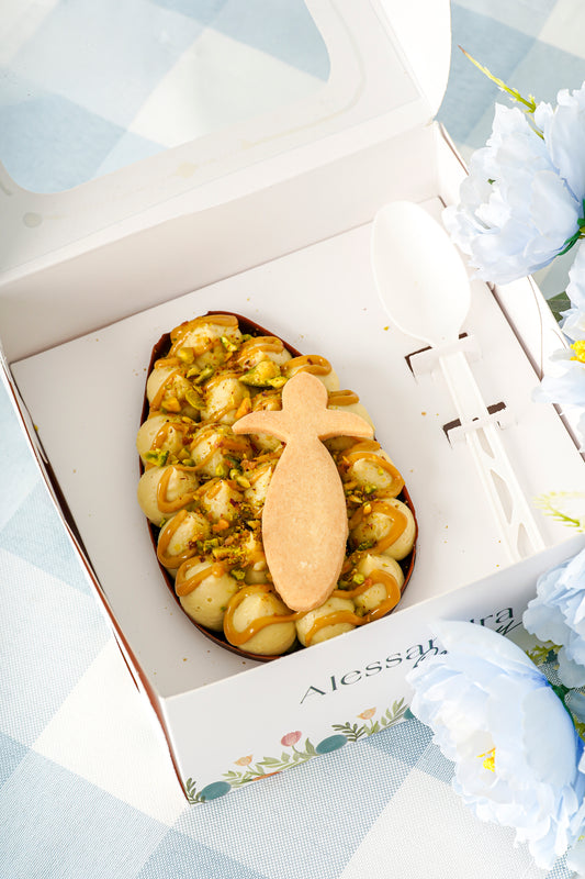 Pistacho Cheesecake Half Easter Egg