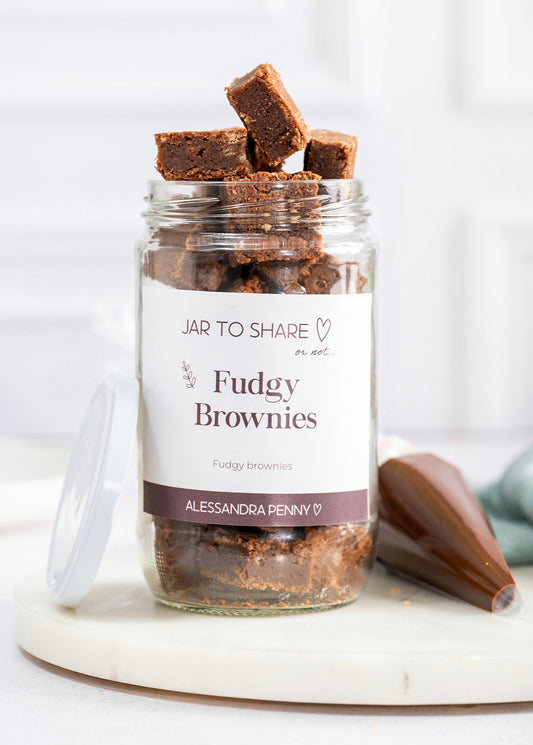 Fudgy Brownies in a Jar