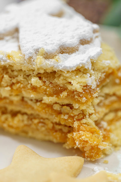 Torta de alfajor navideña