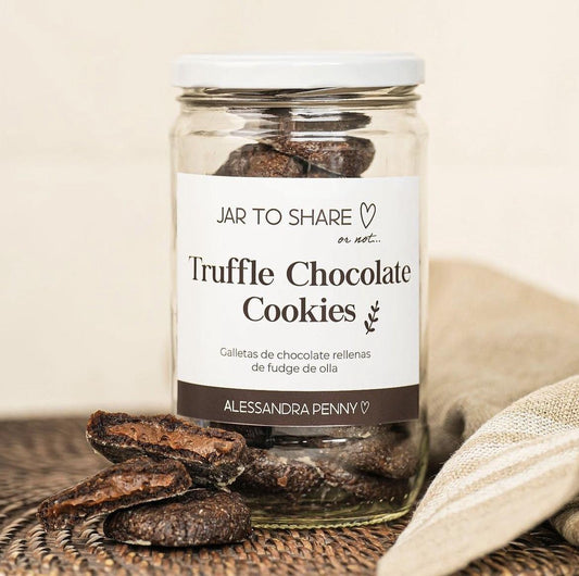 Truffle Chocolate Cookies in a Jar