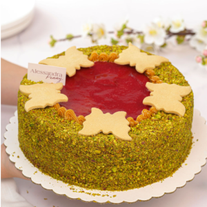 Torta de Pistacho y Frambuesas