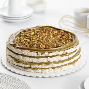 Turrón de pistacho y frambuesas