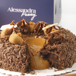 Volcán de dulce de leche